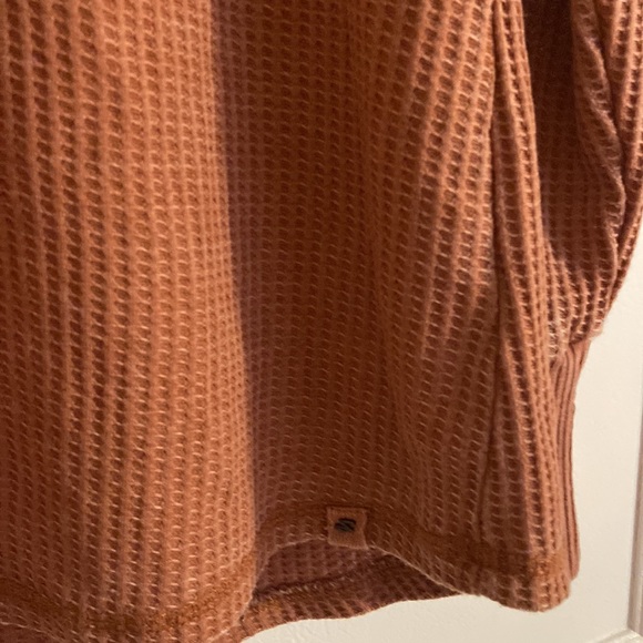 Waffle knit top /shrimp color - Picture 3 of 5